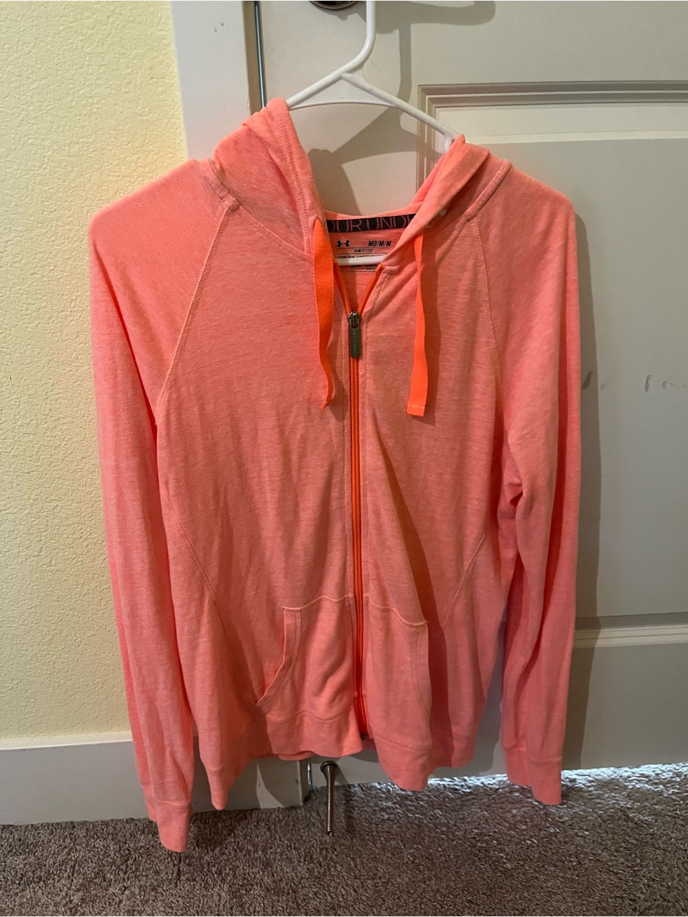 Medium Under Armour Coral Zip-Up Hoodie Jacket - Women's
